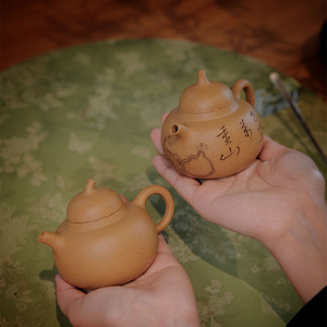 宜兴紫砂壶 原矿段泥 小葫芦 130cc 纯手工 功夫茶具小容量茶壶