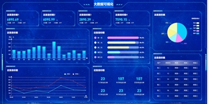 大数据图表 可视化数据 统计模板 开发 科技模板 网页统计模板 蓝