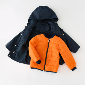 【清仓不退换】男童两件套风衣棉袄防风防水保暖外套