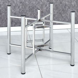 餐桌脚定制大圆桌架可折叠铁艺桌腿支架实用伸缩桌架实用桌脚架