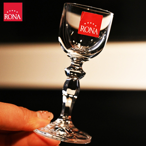 捷克RONA进口水晶玻璃红酒白酒分酒器烈酒杯白酒3钱杯一口杯套装