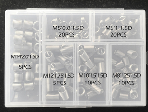 钢丝螺套组合盒装螺纹修复修补套丝套牙套螺纹保护套M6M8M10M12