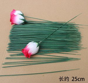 单支杆子仿真花配件排签单枝杆用于排花插花铁丝杆子仿真花杆子