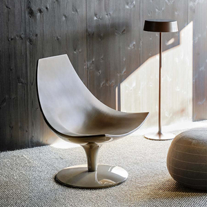 意大利设计师月球椅chair玻璃钢休闲椅子烤漆售楼部样板接待异形
