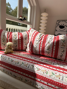 田园风草莓小兔全棉纯棉床单床笠床罩单件1.35床上用品保护套宿舍