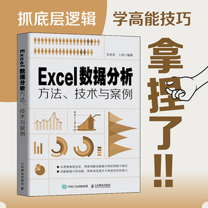 Excel数据分析方法、技术与案例 excel教程书函数公式大全数据透视表可视化财务HR图表制作office教程书