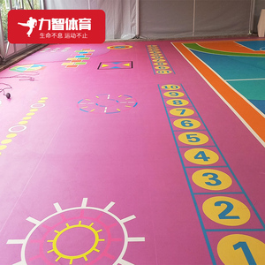 健身房私教地胶私教地垫360定制地胶私教地垫功能性健身PVC幼儿园