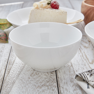 隆达骨瓷餐具纯白碗个人专用面碗轻奢高级感汤碗家用2024新款深碗