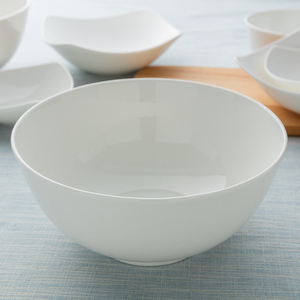 隆达骨瓷餐具大汤碗纯白面碗轻奢高级感汤碗家用2024新款高温瓷碗