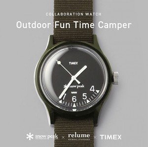 现货日本Snow Peak x JS relume x TIMEX限定合作款户外军事手表