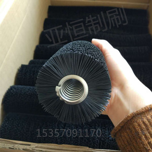 工业毛刷辊 缠绕式弹簧刷 抛光圆筒刷 螺旋式尼龙塑料辊刷 毛刷轮