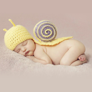 萌点宝宝拍照蜗牛卡通摄影服装道具婴儿写真满月百照天可爱衣服