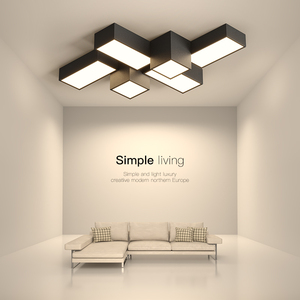 创意几何客厅吸顶灯现代简约北欧家用新款个性卧室灯广东中山灯具