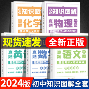 2024初中知识图解全套语文数学英语物理化学政治历史地理生物语法思维导图一本小四门大盘点政史地生中考核心知识点清单必背人教版