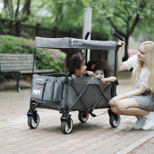 韩国进口户外露营车可折叠可登机便携遛娃神器婴儿手推车野营拖车