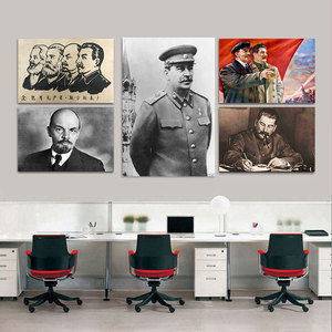 革命人物墙贴马克思列宁斯大林普京海报复古共产主义社会伟人画像