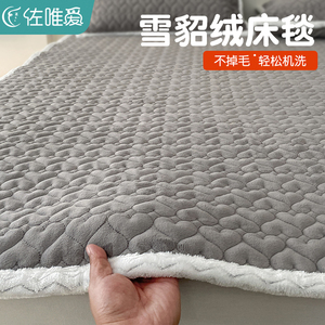 珊瑚绒毛毯铺床羊毛毯子床上用床单绒毯加绒保暖羊羔毛绒垫子床垫