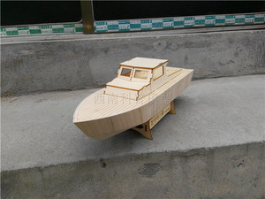 阳光号 木质小游艇 手工制作船模套材板件