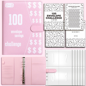 100Envelope Challenge Binder 情侣100天挑战存钱储蓄手账笔记本