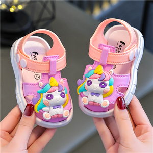 儿童凉鞋女童1一2岁可爱卡通小童婴幼儿宝宝学步鞋夏季防水公主鞋
