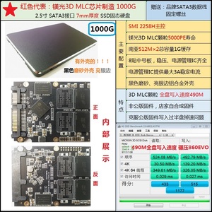 复刻BX300镁光3D MLC/MLC颗粒 制造1T/2T SATA3 2.5寸SSD固态硬盘