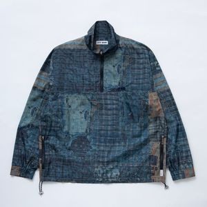 大四囍订购 TTT MSW  Boro Pull Over Zip Up Shirt 做旧套头衬衫