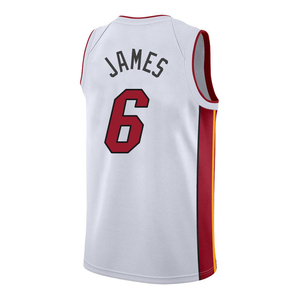 热火队詹姆斯6号球衣城市版绰号比赛迈阿密JAMES热压篮球服DIY