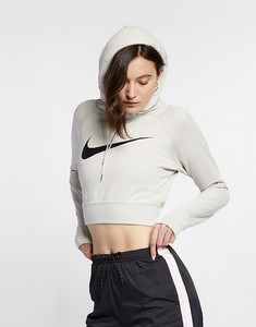 韩国代购Nike/耐克卫衣女短款连帽长袖套头衫运…