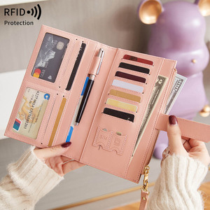 米印2024新款RFID防盗刷护照包男女士证件包纯色多功能旅行钱包