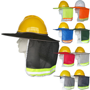 安全帽遮阳帘板头盔防晒反光建筑工地户外安装施工专用防晒帘