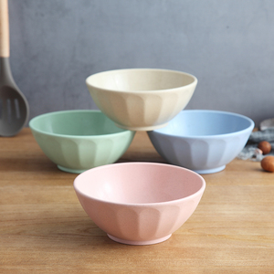 面碗家用小麦秸秆日式拉面碗大碗汤碗单个大号斗笠碗面条碗喇叭碗