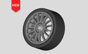 米樂模玩 1/24 OZ racing GT3 轮毂 配 光面胎 中锁结构 树脂模型