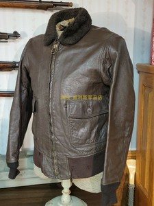 复古壮志凌云越战美军军版原品69年42R码海航飞行员G1羊皮衣夹克