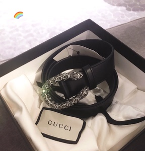 GUCCI/古驰 Dionysus皮革腰带 商务 休闲 百搭 酒神 搭扣女士皮带