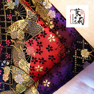 樱花扇和风西阵织金襕织物织锦布料面料烫金腰带零布头桌布荷香包