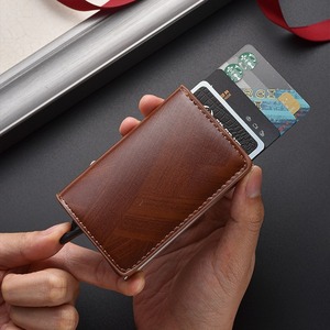 防盗刷RFID高级自动弹信用卡包铝合金属盒男士多卡位银包卡片卡套