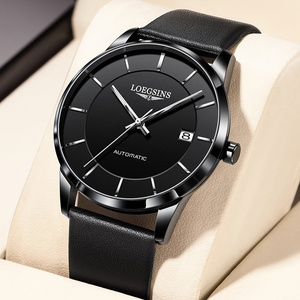瑞士正品手表男士手表机械表时尚超薄真皮带商务款名牌男表