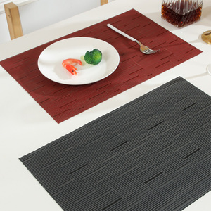 北欧餐垫盘垫日式小竹节餐桌垫隔热垫家用杯子垫长方形餐具垫子