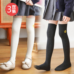女童长筒袜春秋冬季儿童长腿袜过膝盖学生日系高筒袜加厚中筒袜