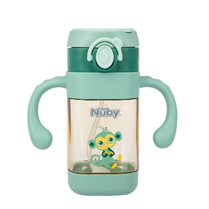努比（Nuby）儿童水杯PPSU吸管杯宝宝喝水直饮杯幼儿园小学生大人