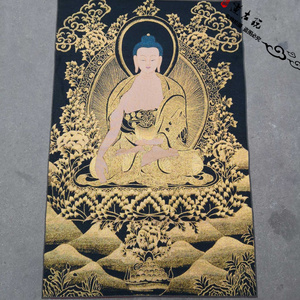 释迦牟尼西藏佛像宗教用品尼泊尔唐卡织锦画刺绣画像条幅布推荐