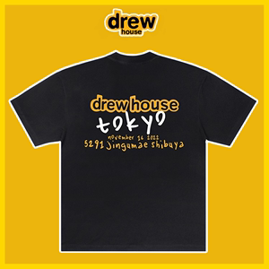 过验品质DrewHouse笑脸比伯同款日本东京限定宽松男女情侣短袖T恤