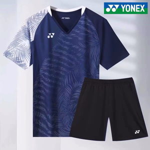 2024新款速干yy羽毛球服马来西亚大赛服男女透气短袖套装训练比赛