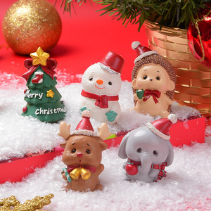 圣诞节礼物可爱小动物装饰桌面摆件儿童房间卧室摆设ins创意礼品