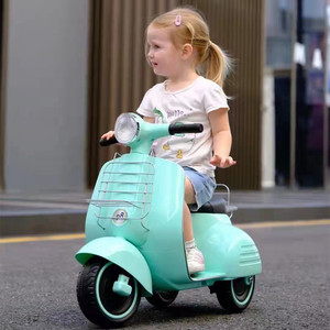 新款儿童电动摩托车三轮小木兰可坐男女宝宝玩具车充电1.2.3周岁