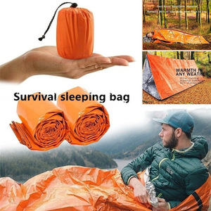 户外生活bivy紧急睡袋保温保暖隔水聚酯薄膜紧急露营野营救生装备