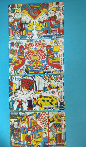电话收藏卡   2005-30SX山东潍坊木版年画4全  电信水仙过期卡