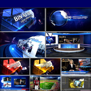 新版新闻广播电视栏目包装导视虚拟演播厅字幕条片头AE模板