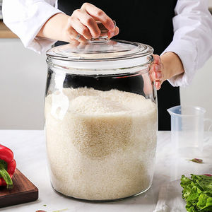 大米桶储米箱面粉桶米缸超大容量玻璃瓶密封罐储物罐厨房食品收纳