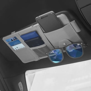汽车遮阳板收纳多功能车内驾驶证卡包车载眼镜证件卡片夹收纳袋盒